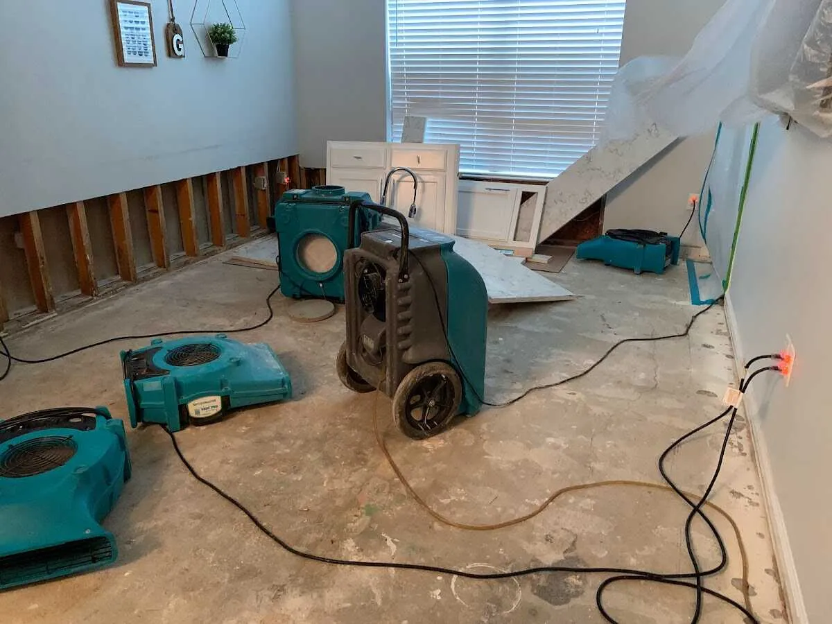 Dehumidifier in flood-cut room for Water Extraction & Removal in Williams